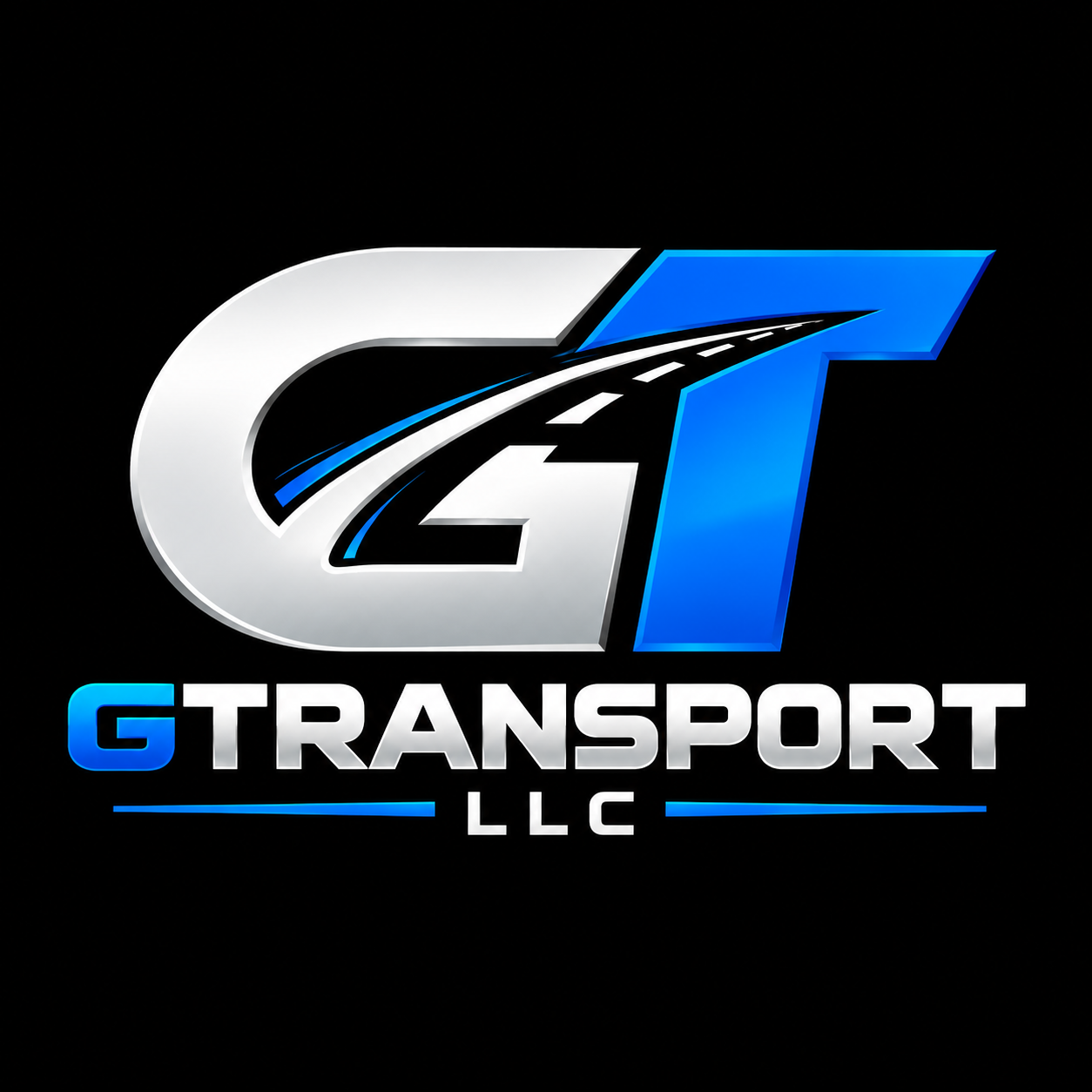 GTransport LLC — silver and blue GT road logo